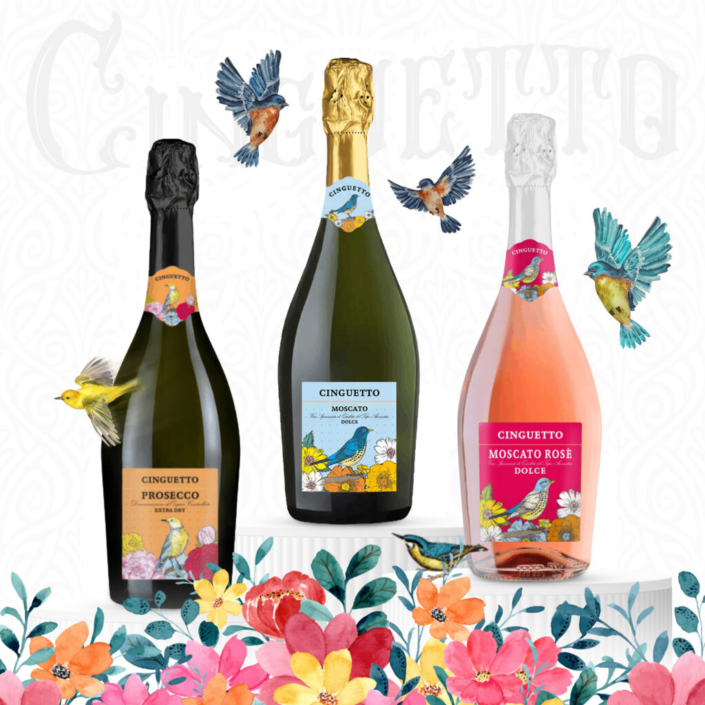Cinguetto series sparking wine