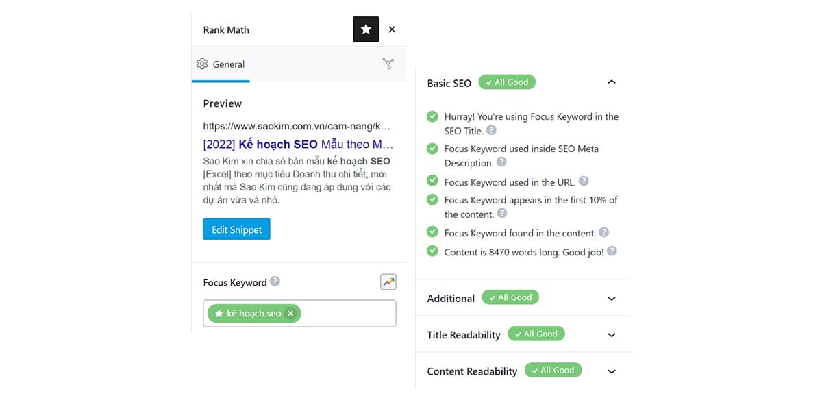Cấu hình bài viết chuẩn SEO theo Rank Math