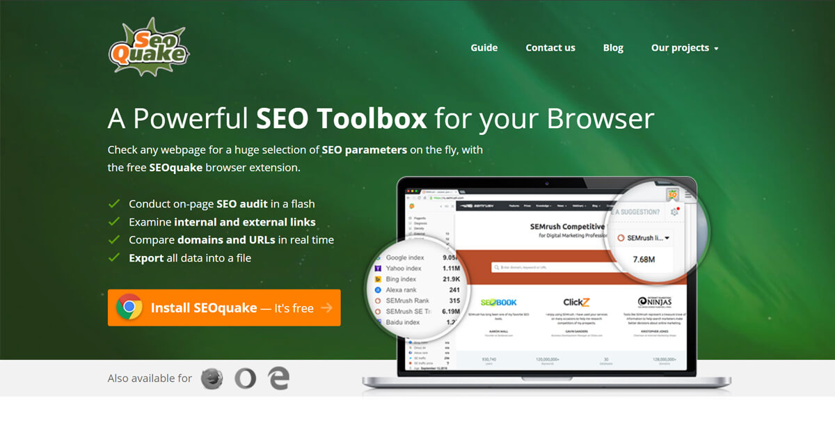 Công cụ hỗ trợ viết bài chuẩn SEO: Seoquake