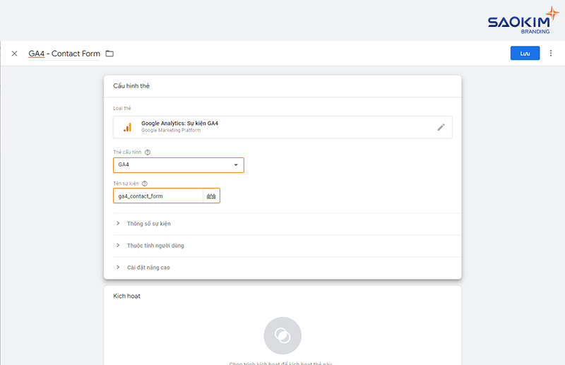 Cài đặt chuyển đổi điền Form bằng Google Tag Manager - Đặt tên sự kiện chuyển đổi điền form