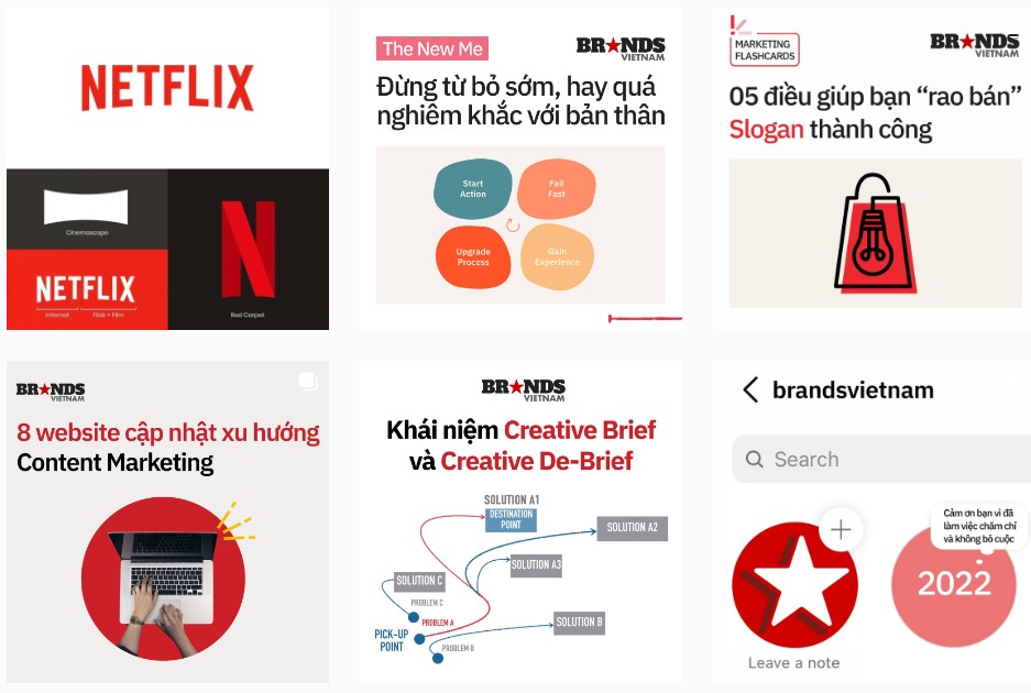 Ví dụ Instagram của Brandsvietnam